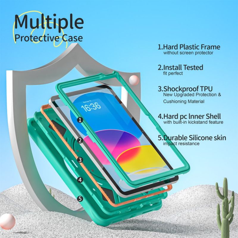 Deksel iPad (2025) Mobildeksel Håndtak Og Stativ Til Dinosaur For Barn