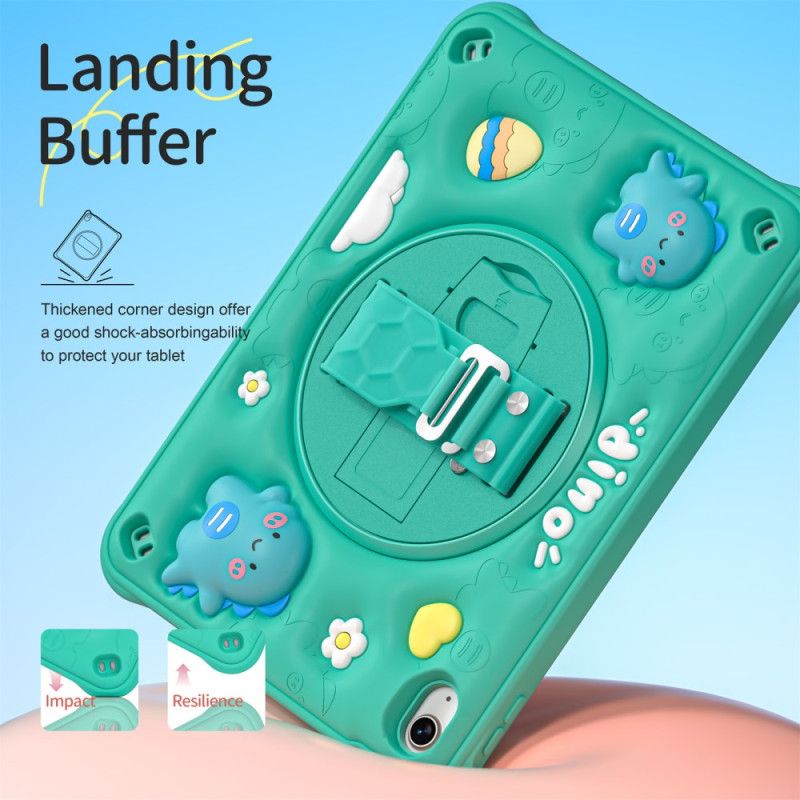 Deksel iPad (2025) Mobildeksel Håndtak Og Stativ Til Dinosaur For Barn
