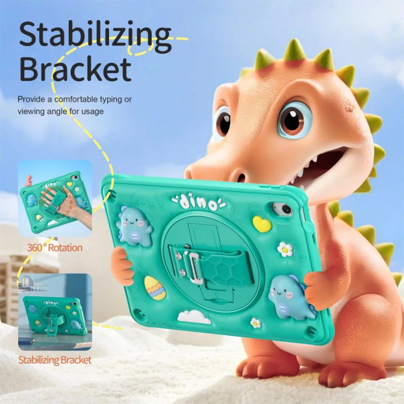 Deksel iPad (2025) Mobildeksel Håndtak Og Stativ Til Dinosaur For Barn
