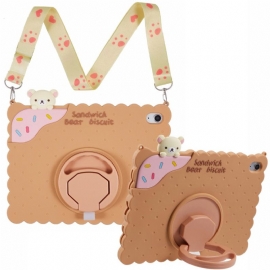 Deksel iPad (2025) Stativ Med Kjeksdesign Skulderstropp