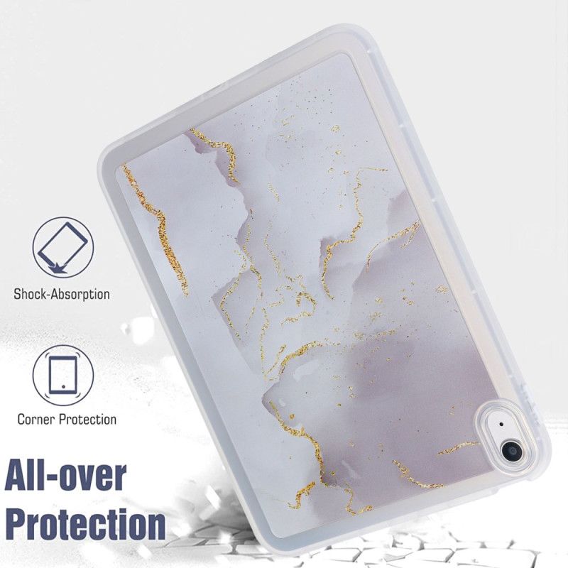 Deksel Til iPad (2025) Silikonmarmor Design