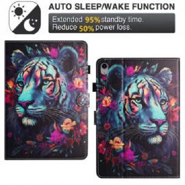 Etui Til iPad (2025) Fargerik Tiger