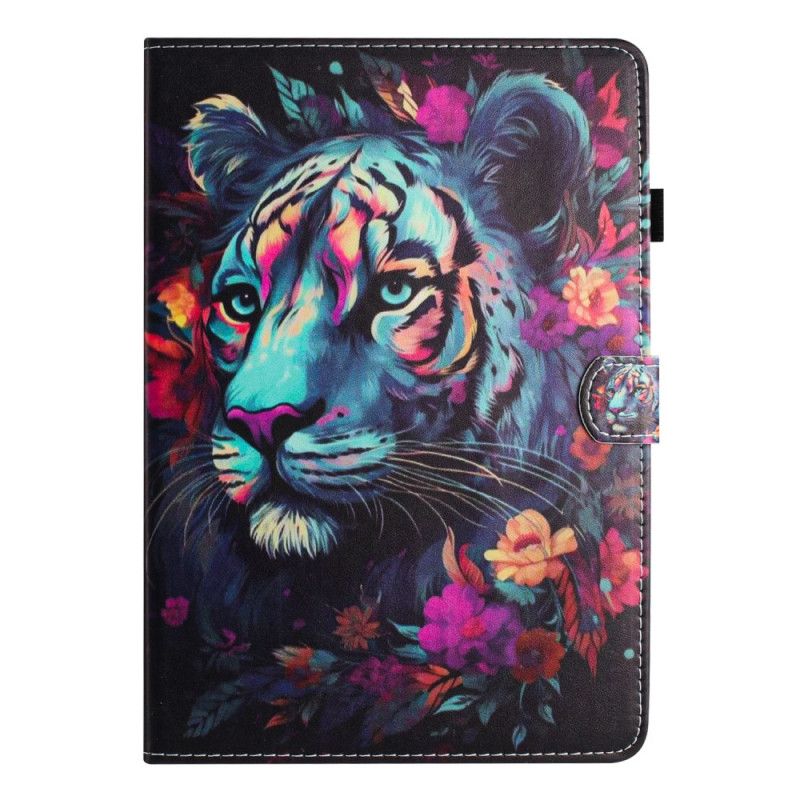 Etui Til iPad (2025) Fargerik Tiger