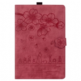 Folio Deksel iPad (2025) Kirsebærblomst Og Katter