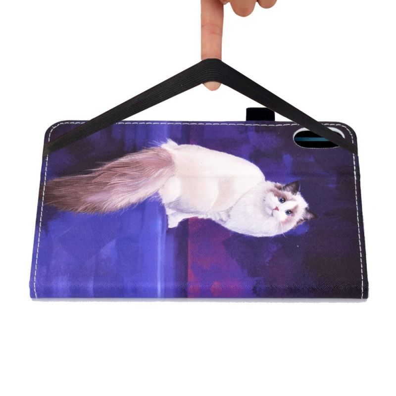 Lærdeksel Folio Deksel iPad (2025) Mobildeksel Hvit Katt