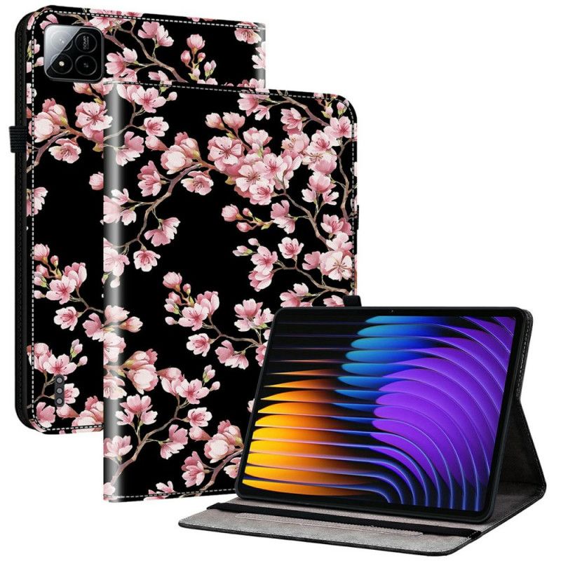Folio Deksel Til Xiaomi Pad 7 / 7 Pro Plommeblomster