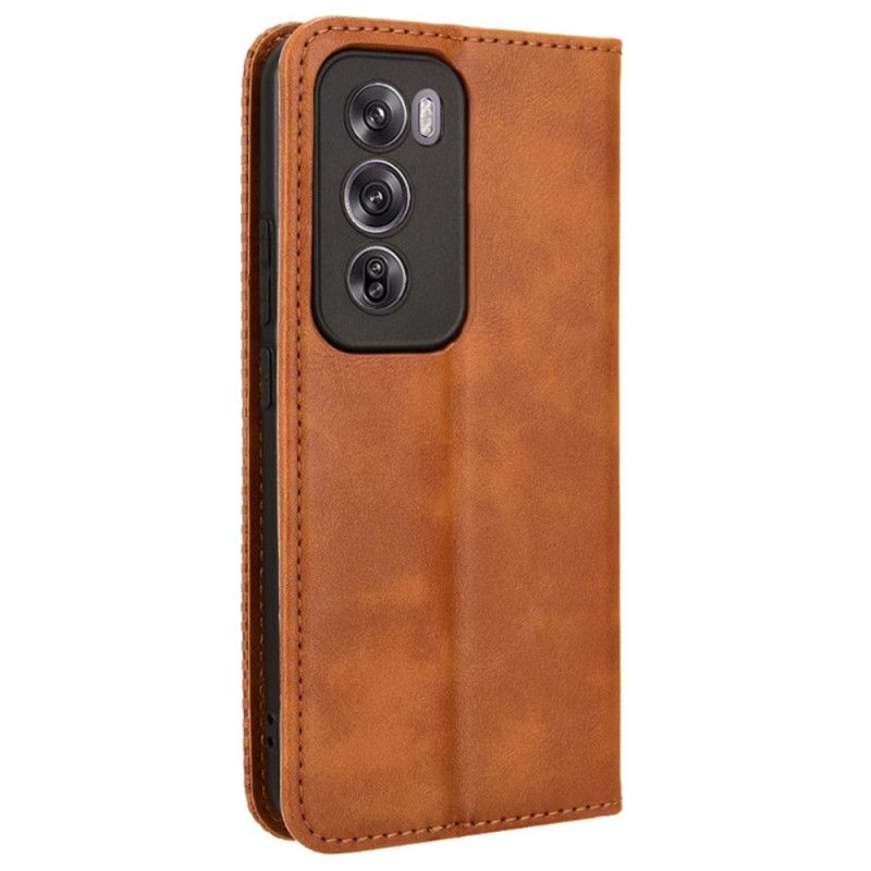 Folio Deksel Lær Oppo Reno 12 5g Vintage Frise