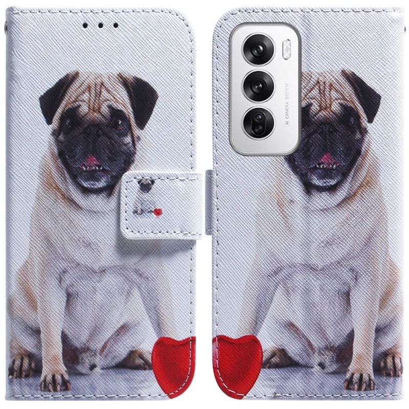 Folio Deksel Oppo Reno 12 5g Mops Hund