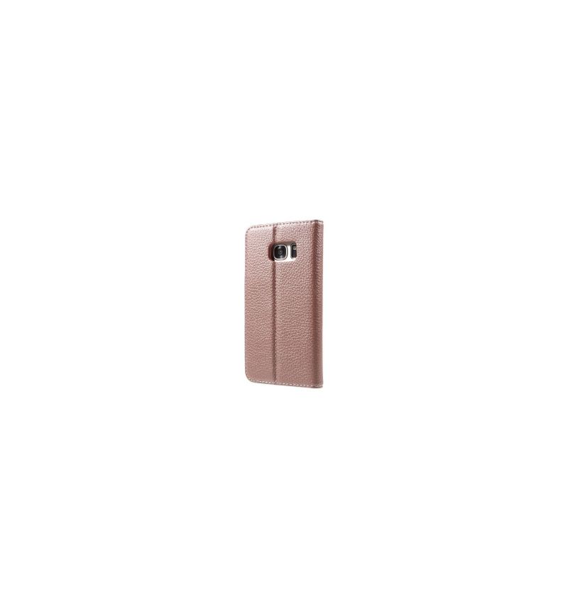 Lærdeksel Til Samsung Galaxy S7 Litchi Texture Leather - Rose Gold