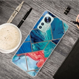 Deksel Til Xiaomi 12 Pro Marble Geometry 0022-serien