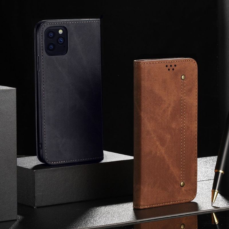 Folio Deksel Til Xiaomi 12 Pro Anti-fall Jeans I Giulia-stil