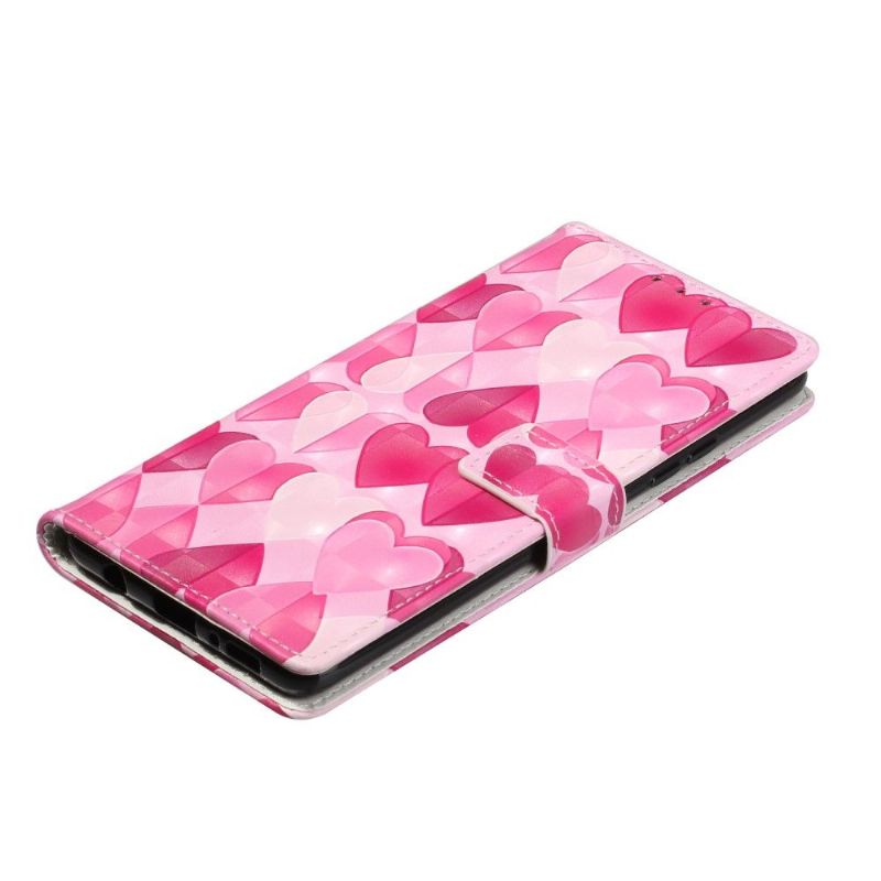 Folio Deksel Til Samsung Galaxy A51 Hjerter