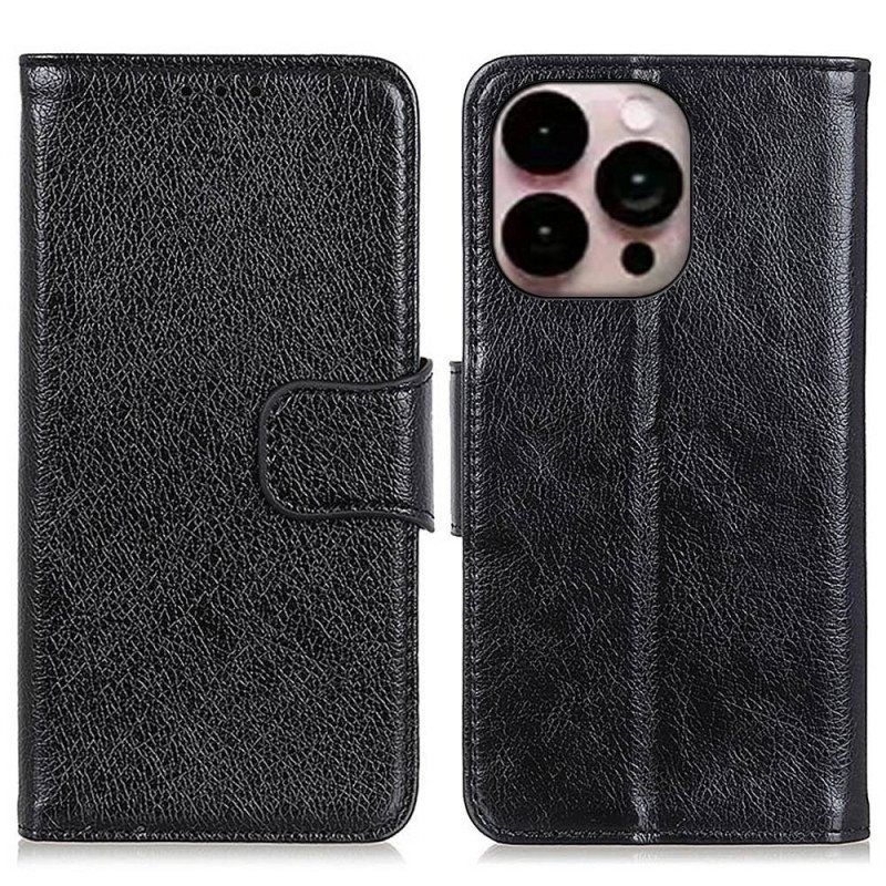 Folio Deksel Til iPhone 14 Pro Max Nappa Split Leather