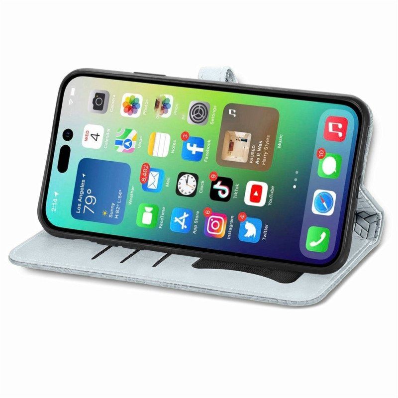 Folio Deksel Til iPhone 14 Pro Stammeblader