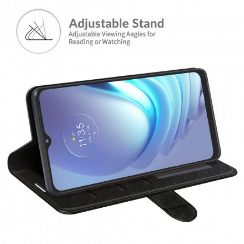 Folio Deksel Til Moto G50 Designer Skinneffekt