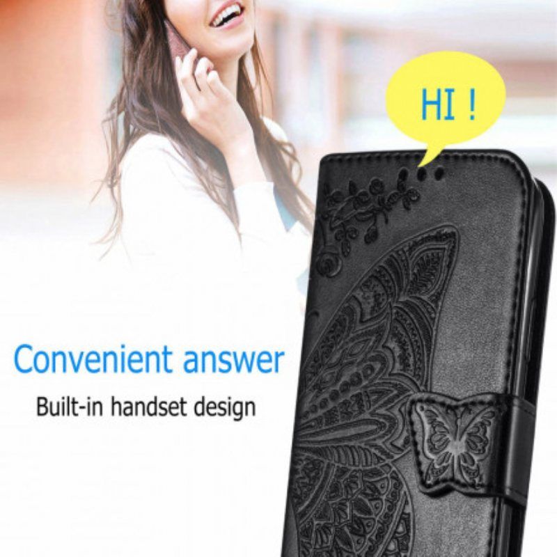Folio Deksel Til Moto G50 Halv Sommerfugl