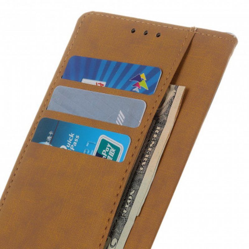 Folio Deksel Til Moto G50 Vanlig Kunstskinn