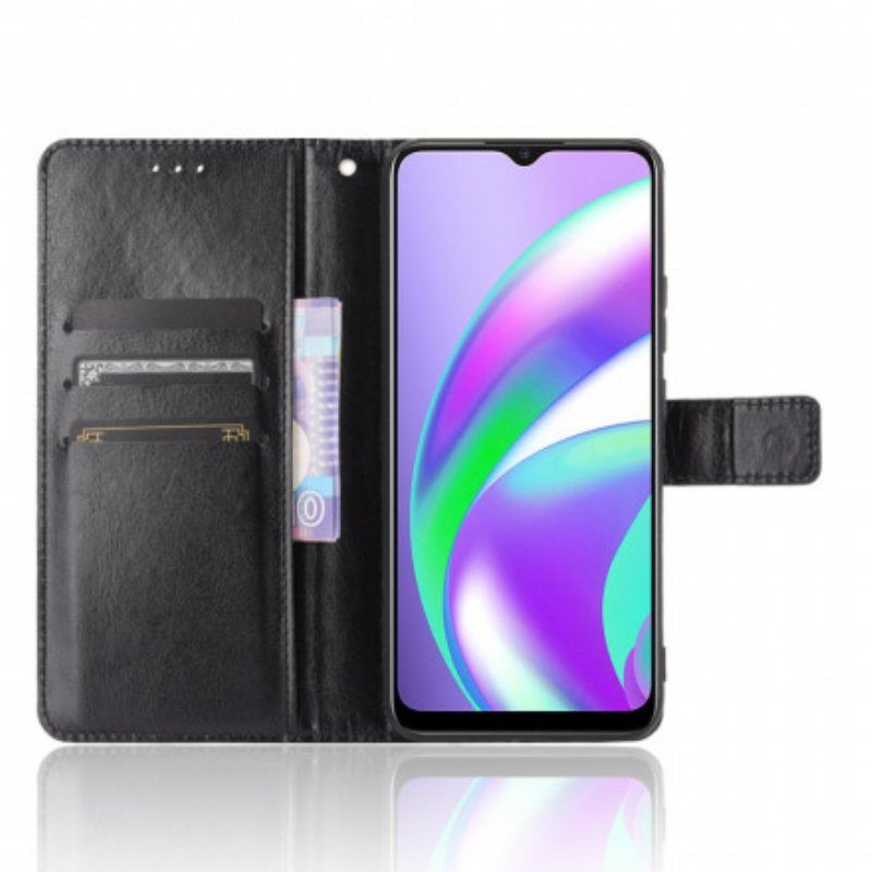 Folio Deksel Til Oppo A15 Prangende Kunstskinn