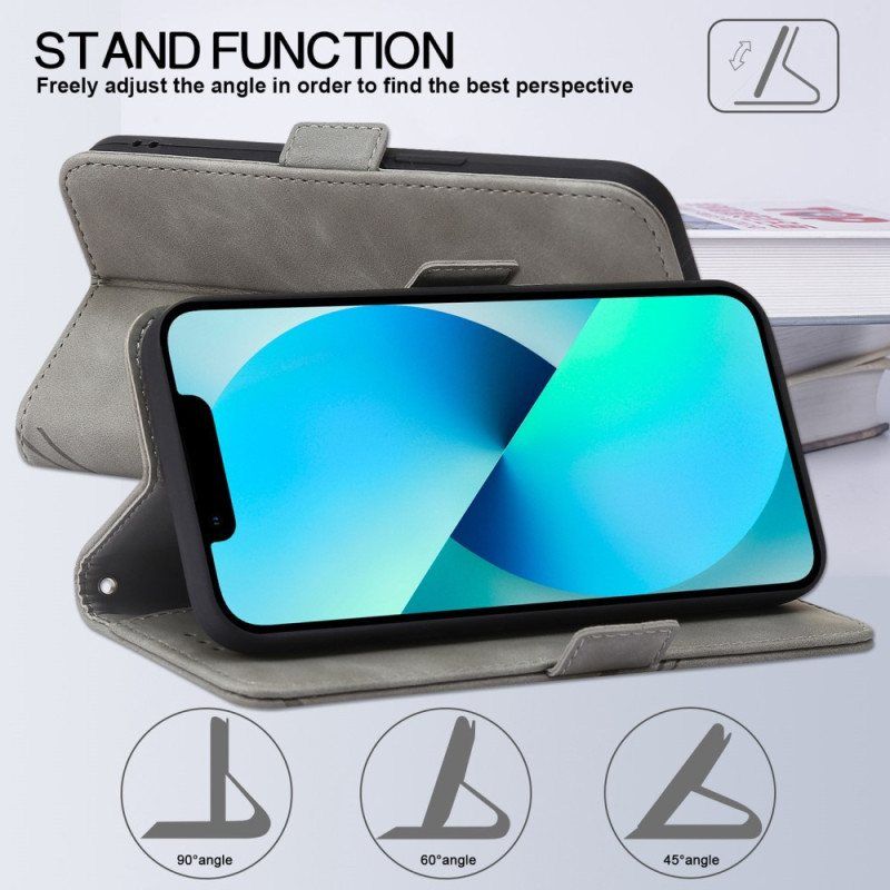 Folio Deksel Til Oppo A54 5G / A74 5G Rfid I Kunstskinn