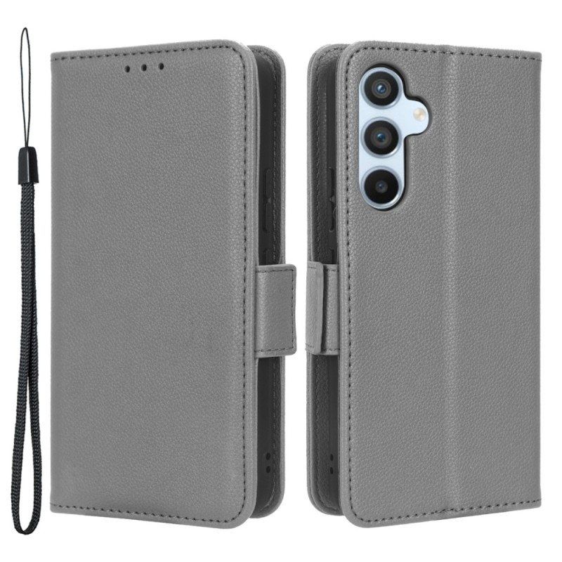 Folio Deksel Til Samsung Galaxy A54 5G Med Kjede Strappy Skinnstil