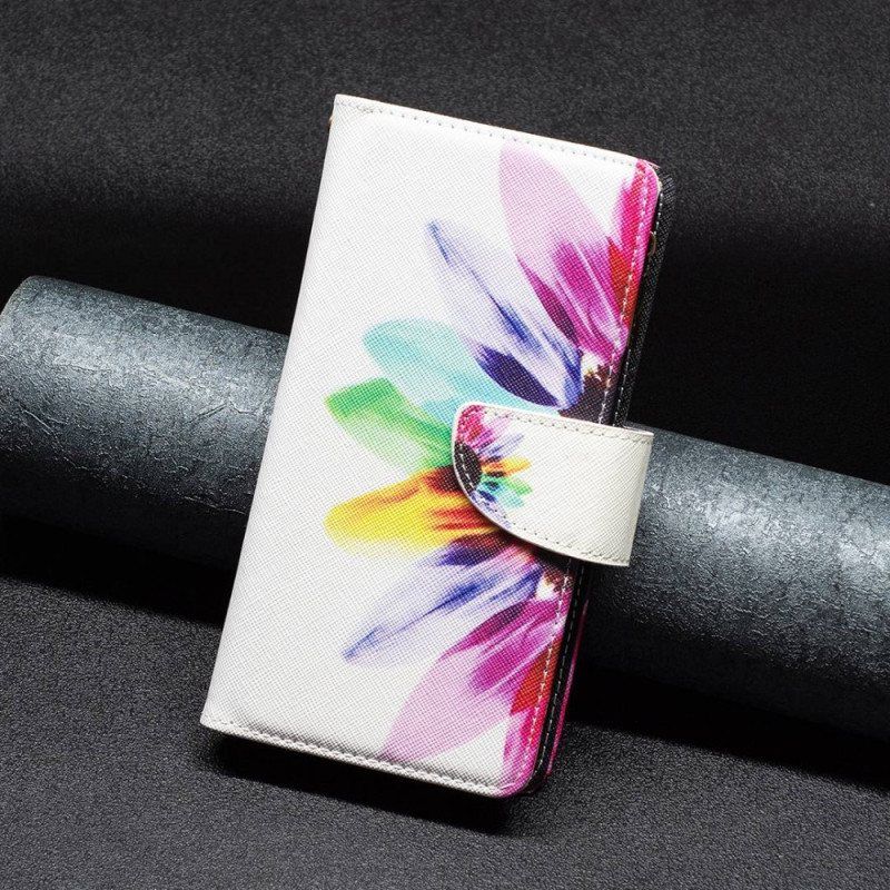 Folio Deksel Til Samsung Galaxy S23 Ultra 5G Lommebok Blomster Lommebok