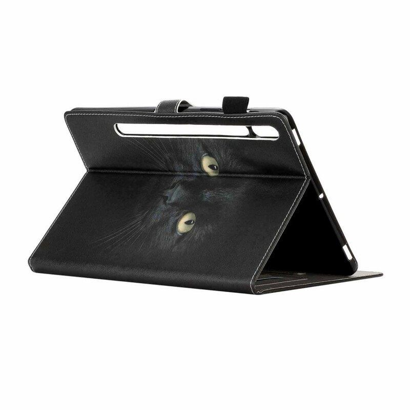 Folio Deksel Til Samsung Galaxy Tab S8 / Tab S7 Svart Katt