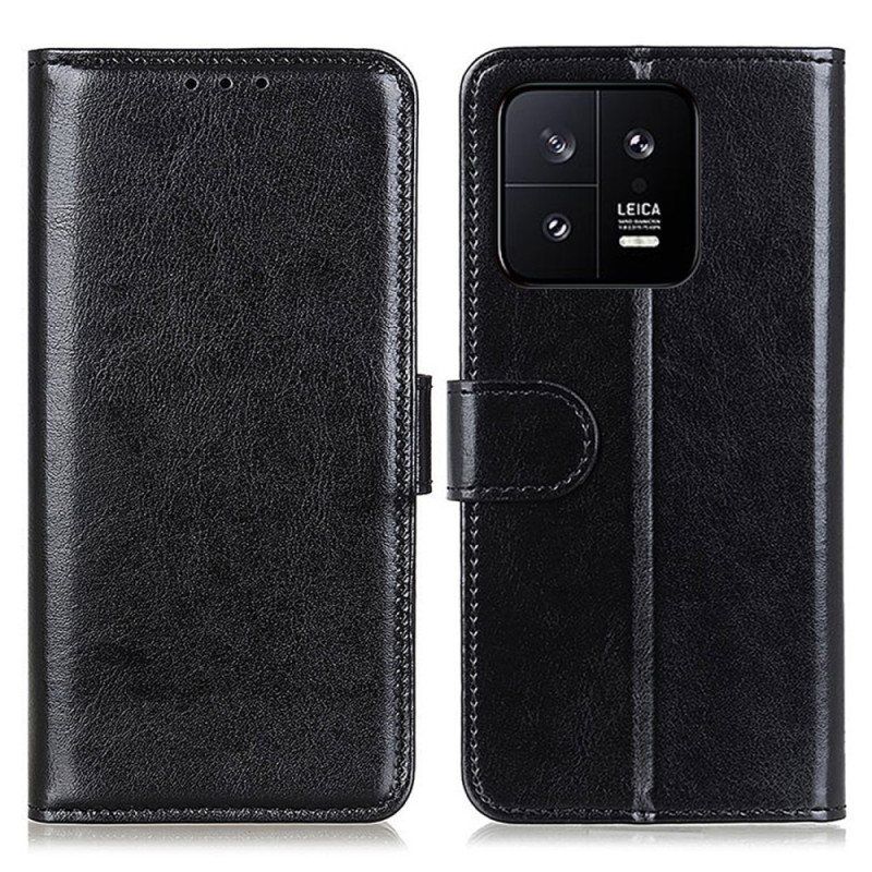 Folio Deksel Til Xiaomi 13 Imitert Lakkskinn
