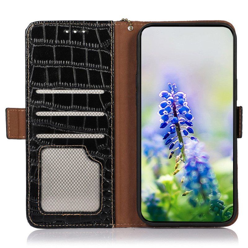 Folio Deksel Til Xiaomi 13 Lite Krokodillestil Rfid