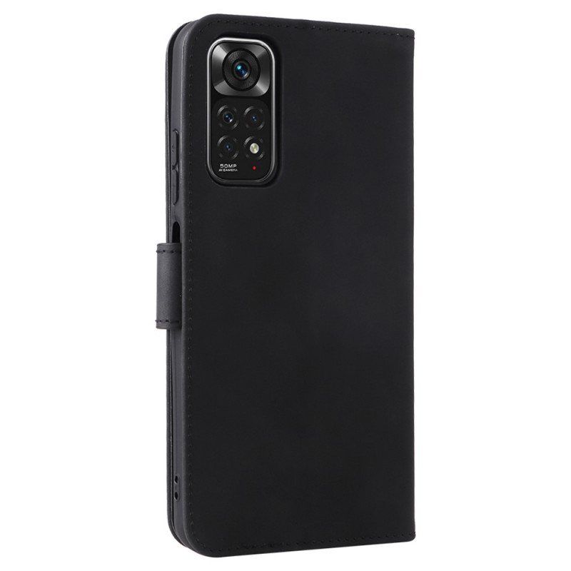 Folio Deksel Til Xiaomi Redmi Note 11 / 11S Skin-touch Med Snor