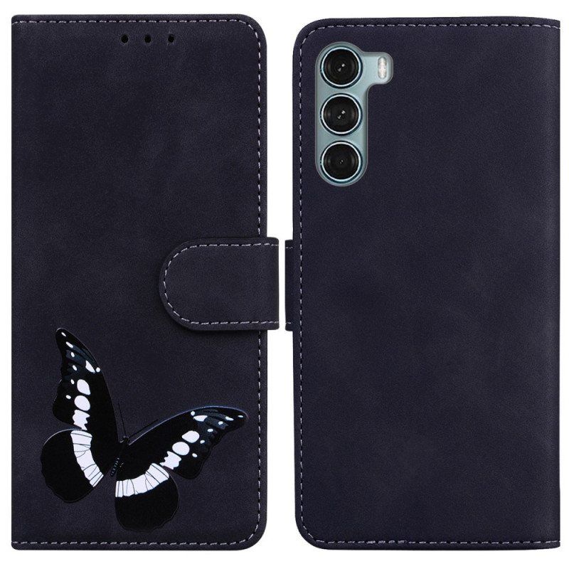 Lærdeksel Til Moto G200 5G Skin-touch Butterfly