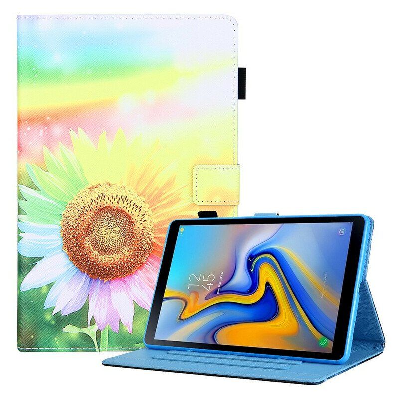 Lærdeksel Til Samsung Galaxy Tab A7 Lite Blomster I Solen