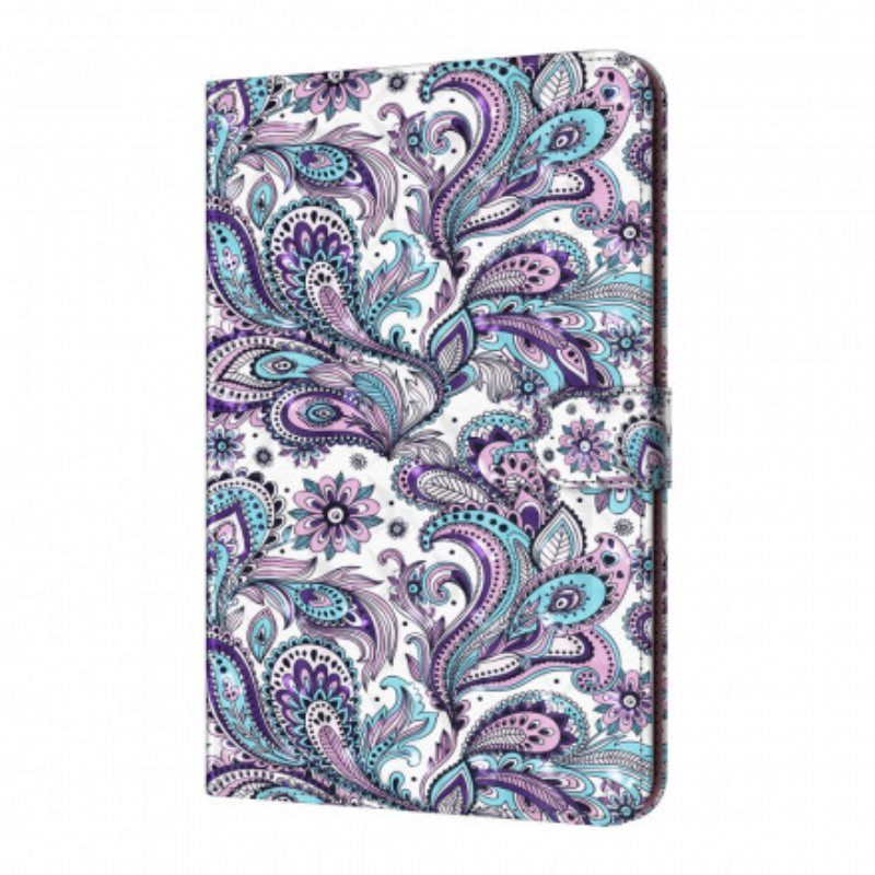 Lærdeksel Til Samsung Galaxy Tab S8 / Tab S7 Paisley-mønster I Kunstskinn