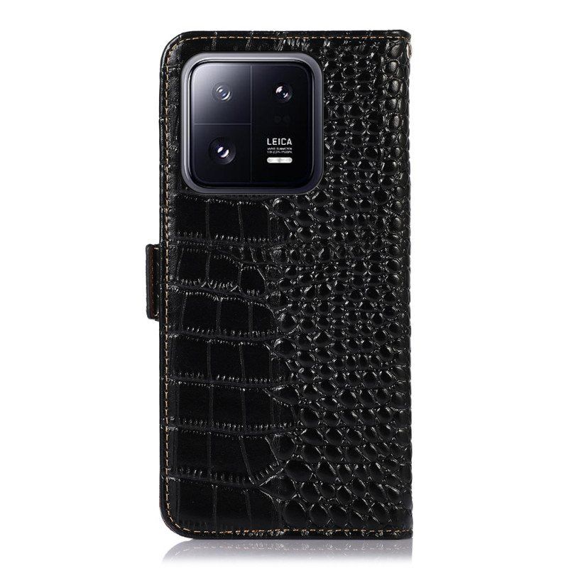 Lærdeksel Til Xiaomi 13 Pro Krokodillestil Rfid